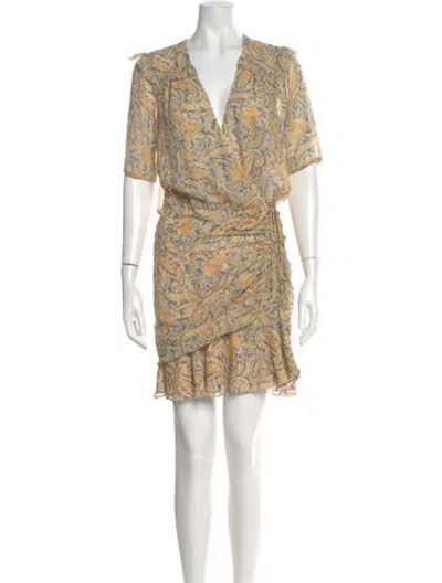 Pre-owned Veronica Beard Silk Mini Dress In Neutral