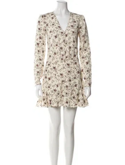 Pre-owned Veronica Beard Silk Mini Dress In Neutral