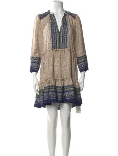 Pre-owned Veronica Beard Silk Mini Dress In Neutral