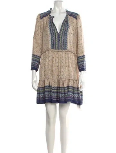 Pre-owned Veronica Beard Silk Mini Dress In Neutral