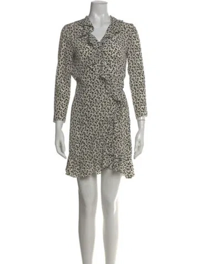 Pre-owned Veronica Beard Silk Mini Dress In Neutral