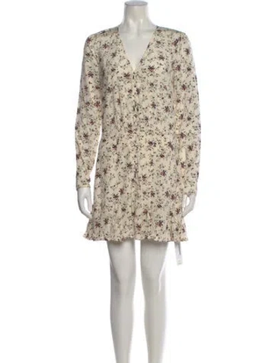 Pre-owned Veronica Beard Silk Mini Dress In Neutral