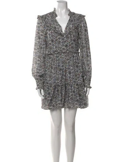 Pre-owned Veronica Beard Silk Mini Dress In Neutral