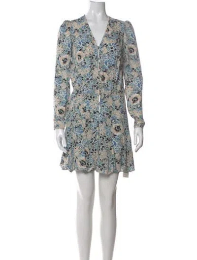 Pre-owned Veronica Beard Silk Mini Dress In Neutral