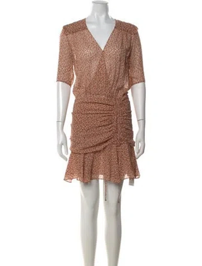 Pre-owned Veronica Beard Silk Mini Dress In Neutral