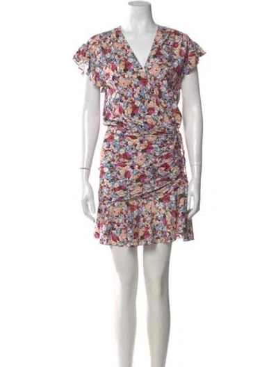 Pre-owned Veronica Beard Silk Mini Dress In Neutral
