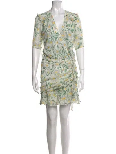 Pre-owned Veronica Beard Silk Mini Dress In Neutral