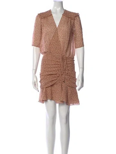 Pre-owned Veronica Beard Silk Mini Dress In Neutral