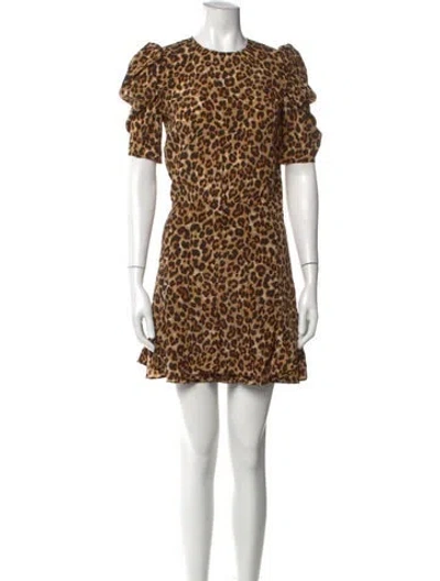 Pre-owned Veronica Beard Silk Mini Dress In Neutral