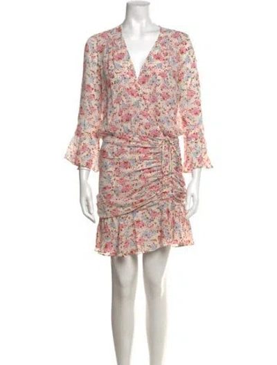 Pre-owned Veronica Beard Silk Mini Dress In Neutral