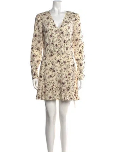 Pre-owned Veronica Beard Silk Mini Dress In Neutral