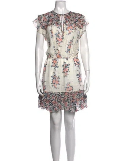Pre-owned Veronica Beard Silk Mini Dress In Neutral