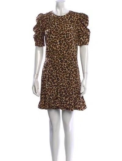 Pre-owned Veronica Beard Silk Mini Dress In Neutral