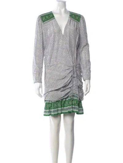 Pre-owned Veronica Beard Silk Mini Dress In Neutral