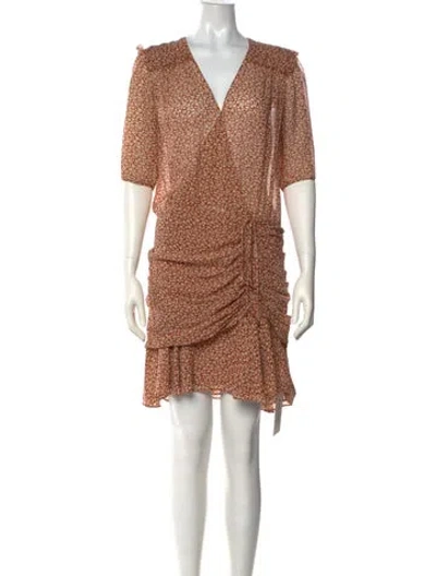 Pre-owned Veronica Beard Silk Mini Dress In Neutrals