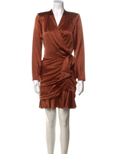 Pre-owned Veronica Beard Silk Mini Dress In Orange