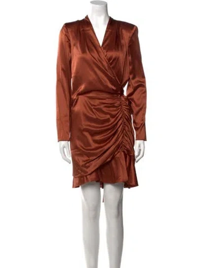 Pre-owned Veronica Beard Silk Mini Dress In Orange