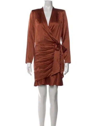 Pre-owned Veronica Beard Silk Mini Dress In Orange