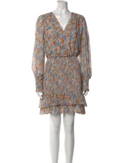 Pre-owned Veronica Beard Silk Mini Dress In Orange