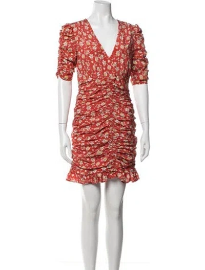 Pre-owned Veronica Beard Silk Mini Dress In Orange