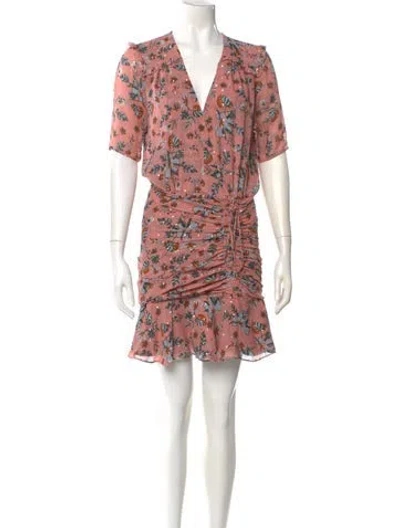 Pre-owned Veronica Beard Silk Mini Dress In Pink