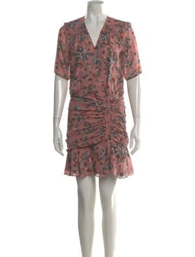 Pre-owned Veronica Beard Silk Mini Dress In Pink