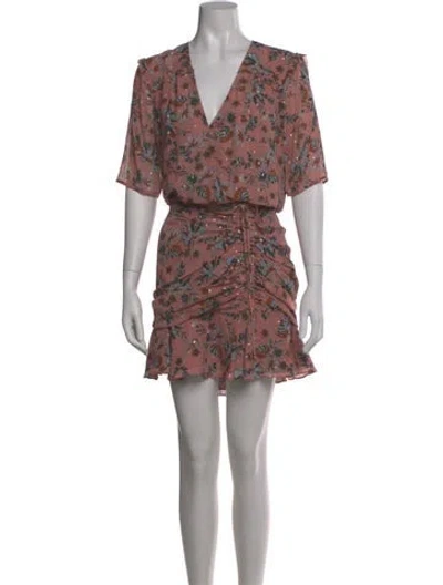 Pre-owned Veronica Beard Silk Mini Dress In Pink