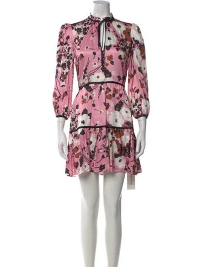 Pre-owned Veronica Beard Silk Mini Dress In Pink