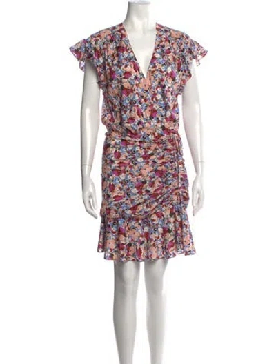 Pre-owned Veronica Beard Silk Mini Dress In Pink