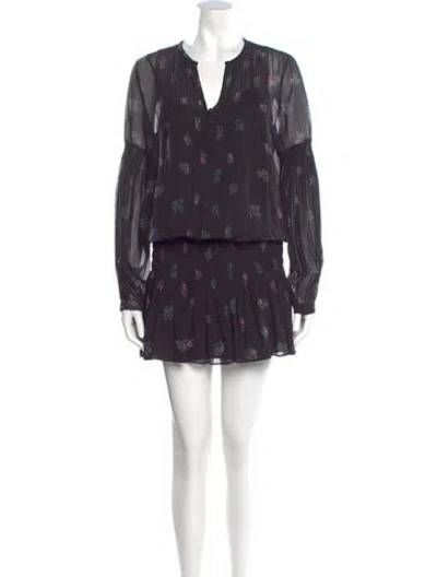Pre-owned Veronica Beard Silk Mini Dress In Purple