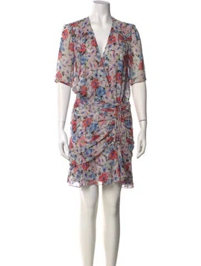 Pre-owned Veronica Beard Silk Mini Dress In Purple
