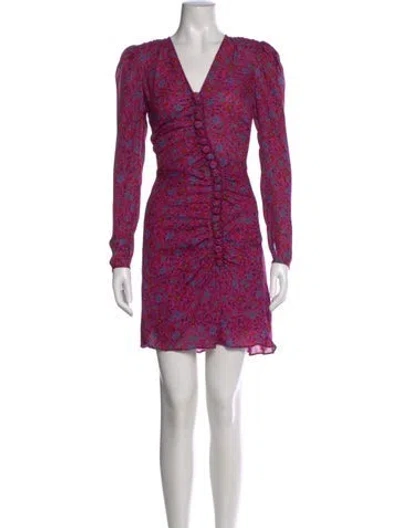 Pre-owned Veronica Beard Silk Mini Dress In Purple