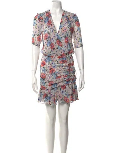 Pre-owned Veronica Beard Silk Mini Dress In Purple