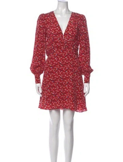 Pre-owned Veronica Beard Silk Mini Dress In Red