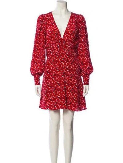 Pre-owned Veronica Beard Silk Mini Dress In Red