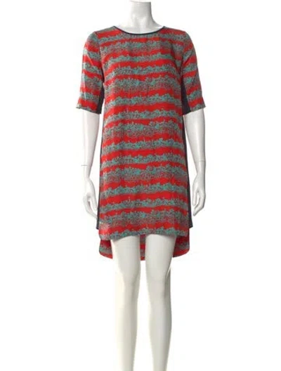 Pre-owned Veronica Beard Silk Mini Dress In Red