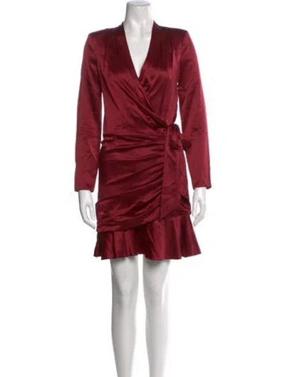 Pre-owned Veronica Beard Silk Mini Dress In Red