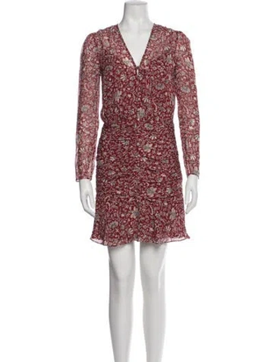 Pre-owned Veronica Beard Silk Mini Dress In Red