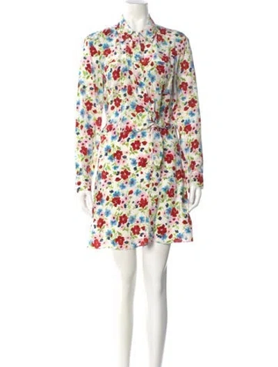 Pre-owned Veronica Beard Silk Mini Dress In Red