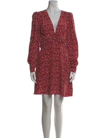 Pre-owned Veronica Beard Silk Mini Dress In Red