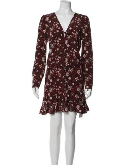 Pre-owned Veronica Beard Silk Mini Dress In Red