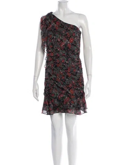 Pre-owned Veronica Beard Silk Mini Dress In Red