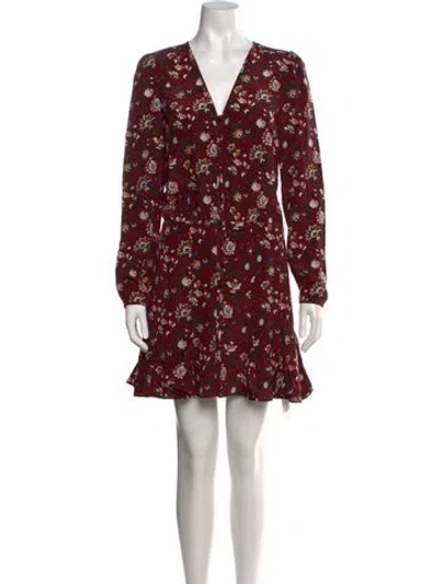 Pre-owned Veronica Beard Silk Mini Dress In Red