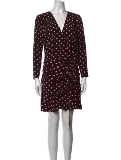Pre-owned Veronica Beard Silk Mini Dress In Red