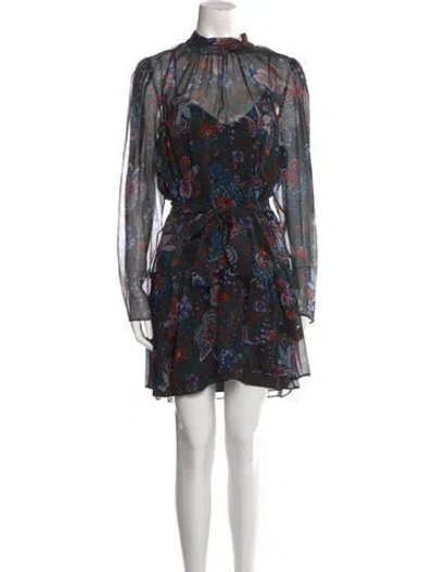 Pre-owned Veronica Beard Silk Mini Dress W/ Tags In Black
