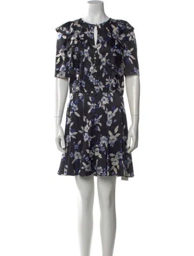 Pre-owned Veronica Beard Silk Mini Dress W/ Tags In Black