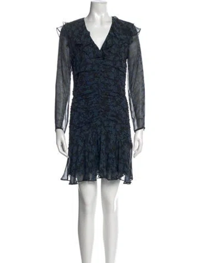 Pre-owned Veronica Beard Silk Mini Dress W/ Tags In Black