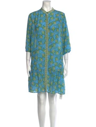 Pre-owned Veronica Beard Silk Mini Dress W/ Tags In Blue