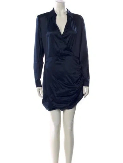 Pre-owned Veronica Beard Silk Mini Dress W/ Tags In Blue