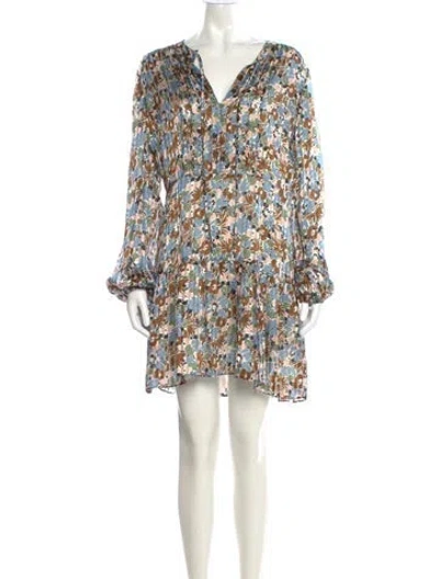Pre-owned Veronica Beard Silk Mini Dress W/ Tags In Blue